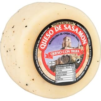 Queso de oveja mantecoso con trufa elaborado con leche pasteurizada pieza 550 g - Queso De Sasamon