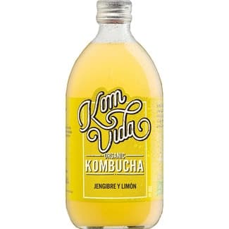 Organic kombucha con jengibre y limón ecológica botella 750 ml - Komvida
