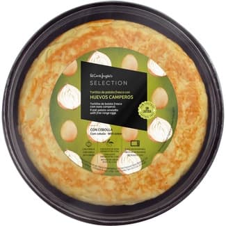Tortilla de patata con huevos camperos con cebolla sin lactosa 5 raciones envase 500 g - El Corte Ingles Selection