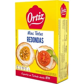 Mini tostas redondas estuche 100 g - Ortiz