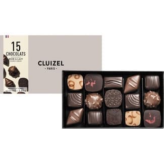 Bombones de chocolate negro y leche 15 unidades estuche 165 g - Michel Cluizel