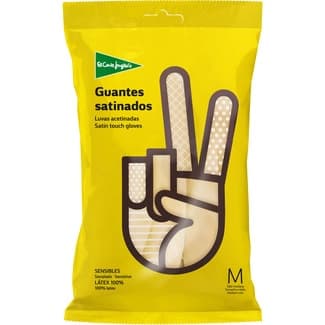 Guantes satinados sensibles talla mediana paquete 1 unidad - El Corte Ingles