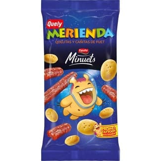 Merienda Minuets quelitas y cañitas de fuet paquete 68 g - Quely
