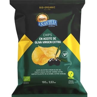 Patatas fritas ecológicas en aceite de oliva virgen extra bolsa 100 g - Añavieja