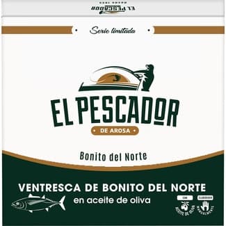 Ventresca de bonito del norte en aceite de oliva lata 75 g neto escurrido - El Pescador De Arosa
