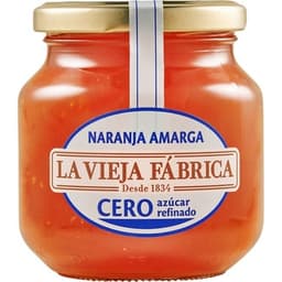 Cero mermelada de naranja amarga cero azúcar refinado frasco 280 g - La Vieja Fabrica