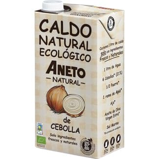 Caldo de cebolla de cultivo ecológico 100% natural sin gluten y sin lactosa envase 1 l - Aneto
