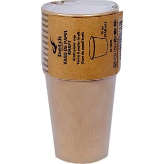 Vasos de papel 240 ml paquete 12 unidades - Betik