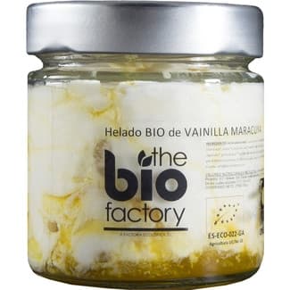 Helado de vainilla y maracuyá ecológico tarro 212 ml - The Bio Factory