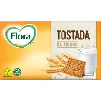 Galletas tostada al horno paquete 450 g - Flora