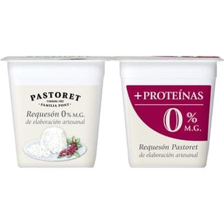 Requesón desnatado 0% m.g. pack 2 x 125 g envase 250 g - Pastoret