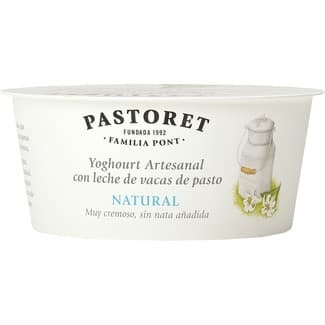 Yogur natural artesano cremoso con leche de vacas de pasto envase 125 g - Pastoret