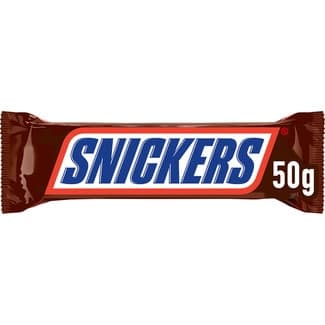 Barrita de chocolate con caramelo y cacahuete envase 50 g - Snickers