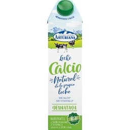 Leche desnatada con calcio y vitamina D brik 1 l - Asturiana