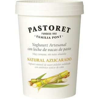 Yogur natural azucarado artesano cremoso con leche de vacas de pasto envase 500 g - Pastoret