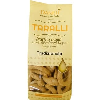 Taralli tradicional hecho a mano paquete 240 g - Danieli