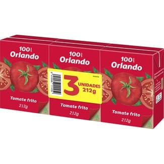 Tomate frito sin gluten pack 3 envase 212 g - Orlando