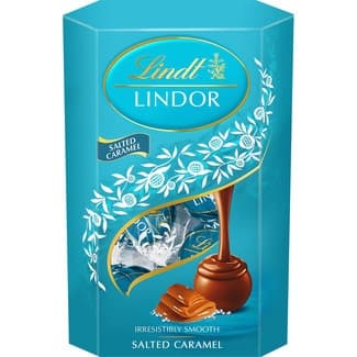 Bombones de chocolate con leche y caramelo salado estuche 200 g - Lindt Lindor