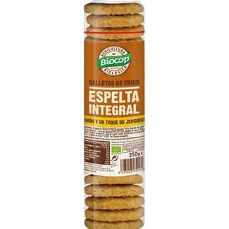 Galletas de espelta integral con limón y un toque de jengibre ecológicas envase 250 g - Biocop