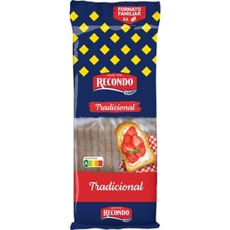 Pan tostado tradicional 60 rebanadas bolsa 540 g - Recondo