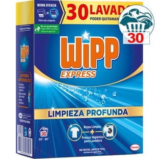 Detergente polvo Limpieza Profunda maleta 30 cacitos - Wipp Express