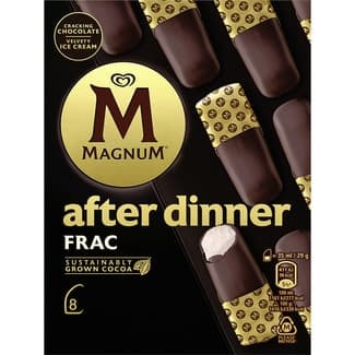 After Dinner Frac bombón helado de nata con chocolate sin gluten 8 unidades estuche 280 ml - Magnum