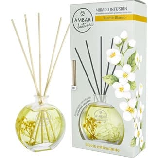 Botanic ambientador mikado aroma jamín blanco bote 75 ml efecto estimulante - Ambar