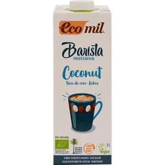 Barista Profesional bebida de coco ecológica sin gluten y sin lactosa brik 1 l - Ecomil