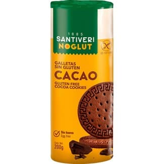 Galletas sabor cacao sin gluten paquete 200 g - Santiveri Noglut