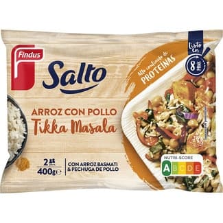 Tikka Masala arroz basmati y pechuga de pollo bolsa 400 g - Findus Salto