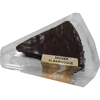 Postre de tarta sacher de albaricoque pieza 100 g - Apai
