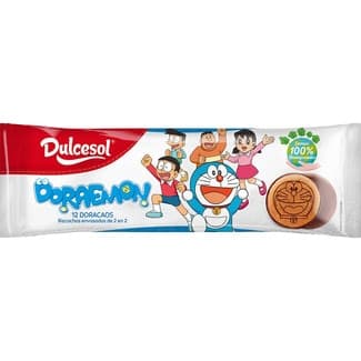 Doraemon doracaos bizcochos rellenos de chocolate envasados de 2 en 2 paquete 180 g - Dulcesol