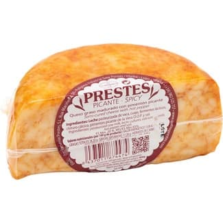 Queso gallego semicurado de vaca madurado con pimentón picante elaborado con leche pasteurizada peso aproximado pieza 700 g - Prestes