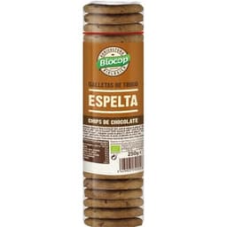 Bio galleta de trigo espelta con chips de chocolate ecológicas unidad 250 g - Biocop