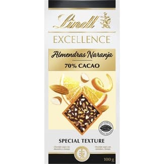 Chocolate 70% cacao con naranja y almendras tableta 100 g - Lindt Excellence