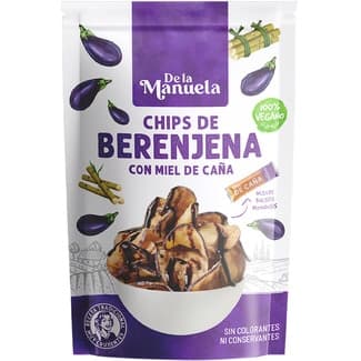 Chips de berenjena con miel de caña bolsa 90 g - De La Manuela
