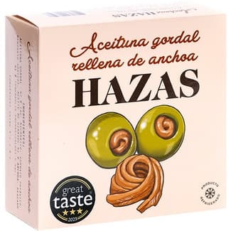 Aceituna gordal rellena de anchoa lata 265 g - Hazas