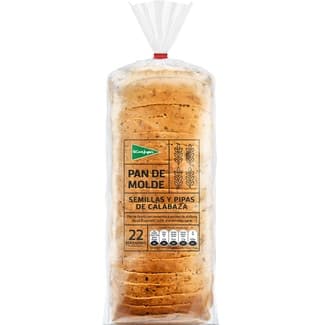Pan de molde con semillas y pipas de calabaza bolsa 580 g - El Corte Ingles
