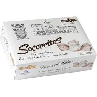 Socorritos lazos de hojaldre con mantequilla típicos de Cervera estuche 400 g - Uko