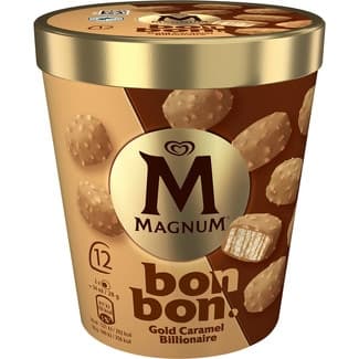 Bombones helados gold caramel billionaire 12 unidades estuche 204 ml - Magnum Bonbon