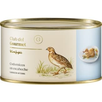 Codornices en escabeche elaboración artesanal lata 475 g - Club Del Gourmet