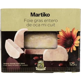 Foie gras entero de oca mi cuit sin gluten envase 125 g - Martiko