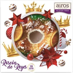 Roscón de Reyes con nata congelado sin gluten envase 550 g - Airos