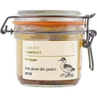 Entier de foie gras de pato tarro 185 g - Club Del Gourmet
