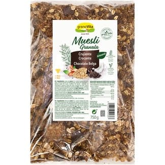 Muesli granola crujiente con chocolate belga bolsa 750 g - Granovita