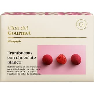 Frambuesa con chocolate blanco y yogur estuche 120 g - Club Del Gourmet