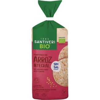 Organic Bio tortitas de arroz integral sin sal ecológicas y sin gluten bolsa 100 g - Santiveri