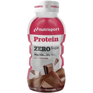 Protein Zero batido proteico sabor chocolate sin gluten y zero azúcar botella 330 ml - Nutrisport