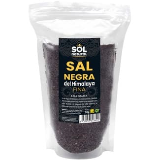 Sal negra del Himalaya fina Kala Namak bolsa 1 kg - Sol Natural