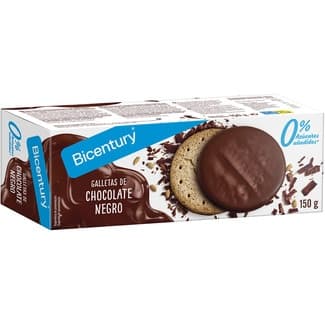 Galletas con chocolate negro 0% azúcares añadidos estuche 150 g - Bicentury